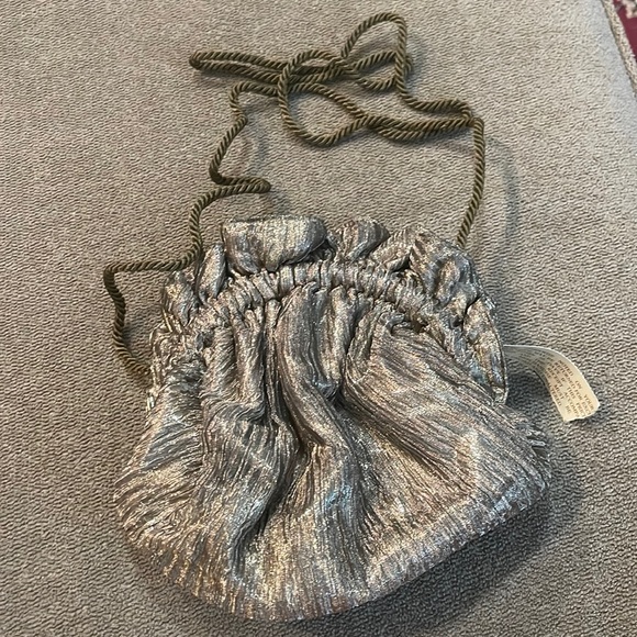 Vintage Letty Gold Metallic Purse Clutch Evening Bag